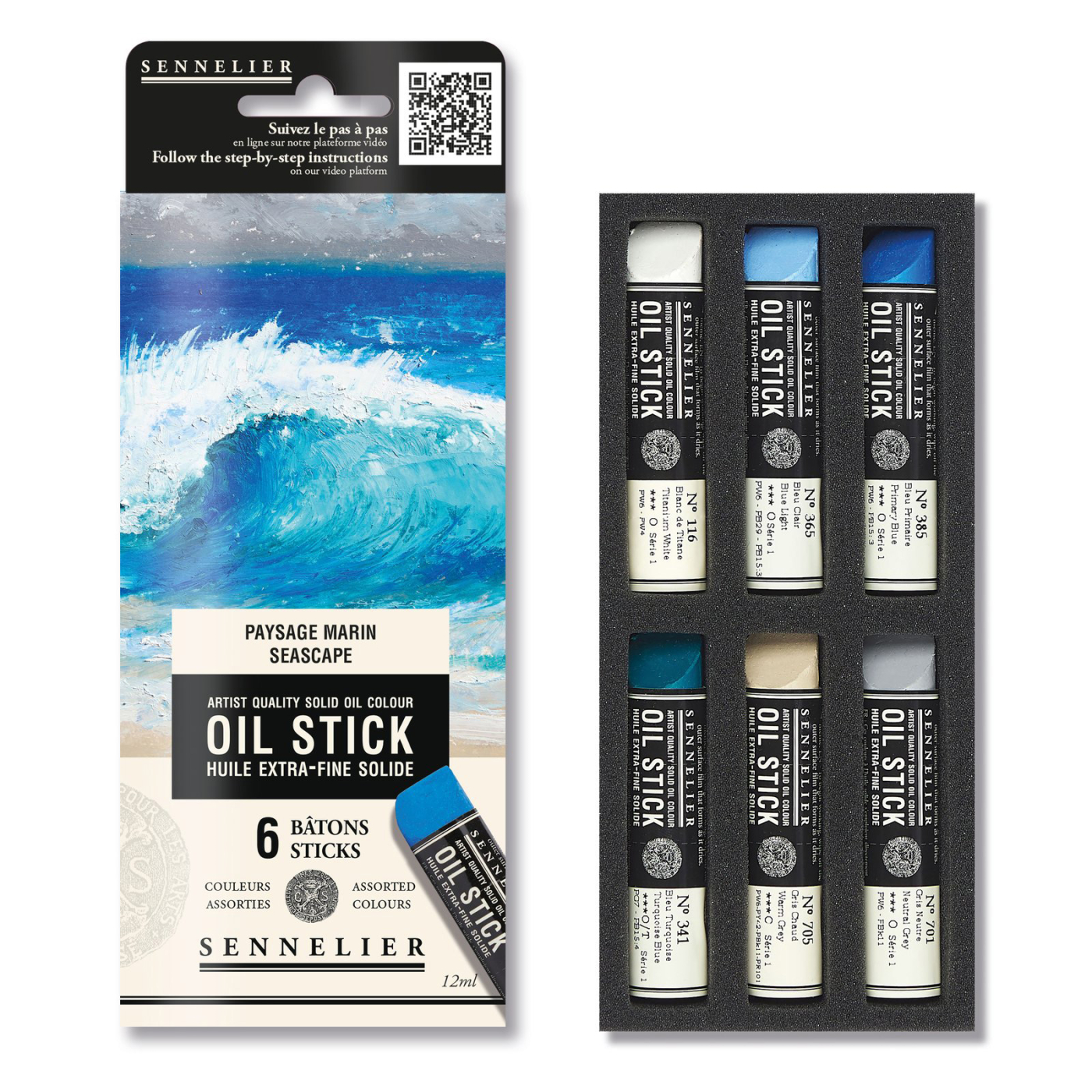 Oljekritor Mini 6-set Seascape