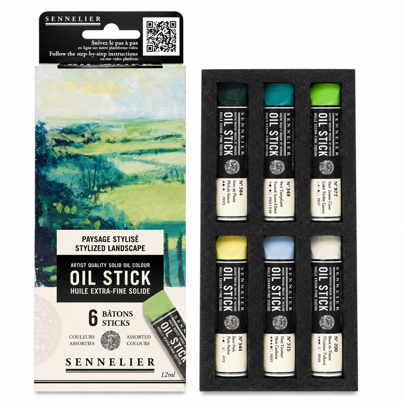 Oljekritor Mini 6-set Stylish landscape