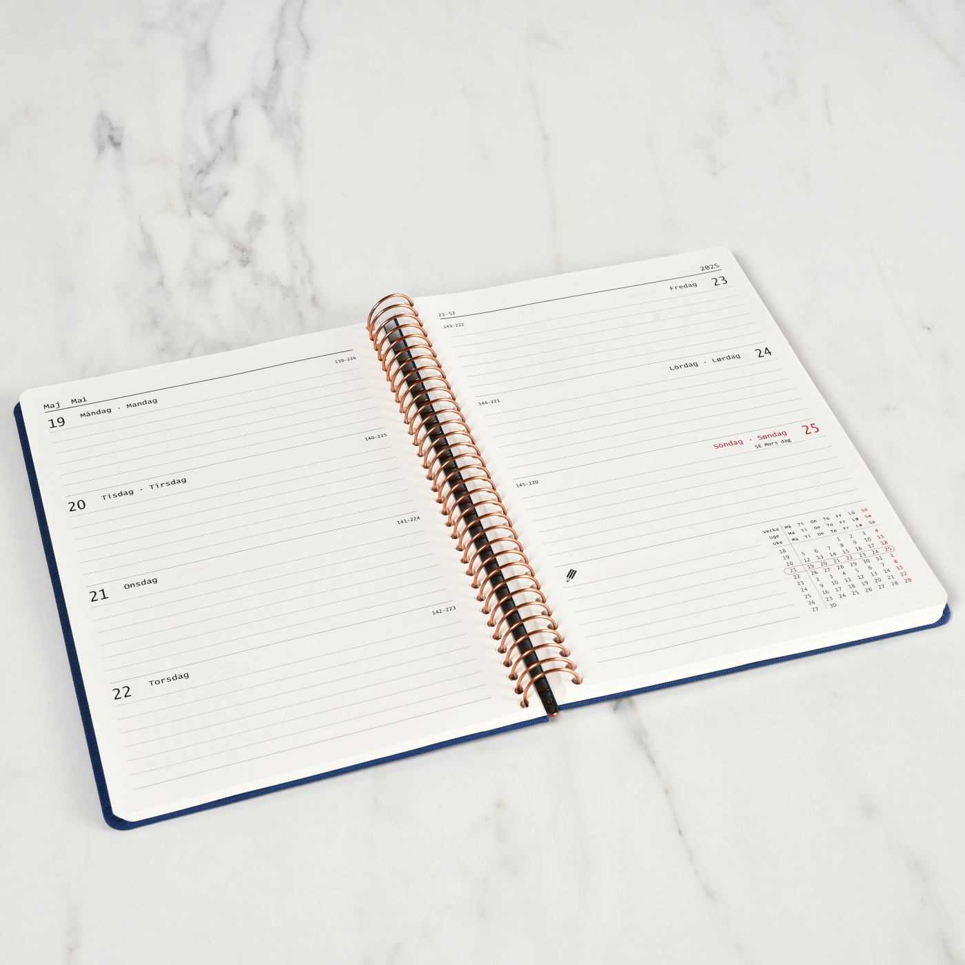 Kalender 2027 A5 Weekly Sand