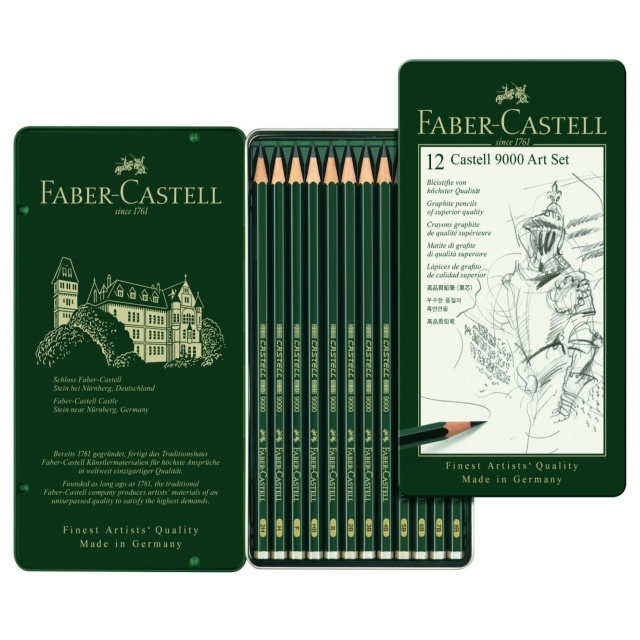 Faber-Castell Pennarello Pitt Charcoal - Set Da 24 Matite Carboncino In Astuccio Metallo