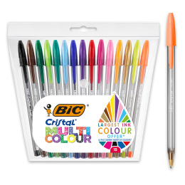Cristal Multicolor Kulspetspenna 15-pack i gruppen Pennor / Skriva / Bläckpennor hos Pen Store (100233)