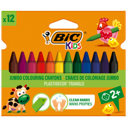 Kids Plastidecor Triangulära Kritor 12-set (3 år+) i gruppen Kids / Barnpennor / Barnkritor hos Pen Store (100257)