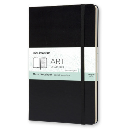 Music Notebook ART collection Large Black i gruppen Papper & Block / Skriva och anteckna / Anteckningsböcker hos Pen Store (100376)