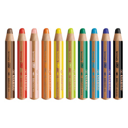 Woody 3-in-1 Färgpennor 10-set (3 år+) i gruppen Kids / Barnpennor / Färgpennor för barn hos Pen Store (100444)