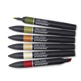 Promarker 6-set Landscape Tones i gruppen Pennor / Konstnärspennor / Illustrationsmarkers hos Pen Store (100566)