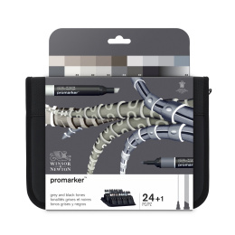 Promarker Black & Greys Wallet 24-set i gruppen Pennor / Konstnärspennor / Illustrationsmarkers hos Pen Store (100568)