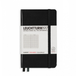 Notebook A6 Pocket Squared Black i gruppen Papper & Block / Skriva och anteckna / Anteckningsböcker hos Pen Store (100721)