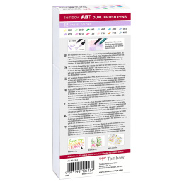 ABT Dual Brush pen 12-set Pastel i gruppen Pennor / Konstnärspennor / Penselpennor hos Pen Store (101094)