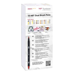 ABT Dual Brush pen 18-set Earth i gruppen Pennor / Konstnärspennor / Penselpennor hos Pen Store (101095)