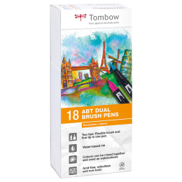 ABT Dual Brush pen 18-set Secondary i gruppen Pennor / Konstnärspennor / Penselpennor hos Pen Store (101097)