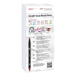 ABT Dual Brush pen 18-set Secondary i gruppen Pennor / Konstnärspennor / Penselpennor hos Pen Store (101097)
