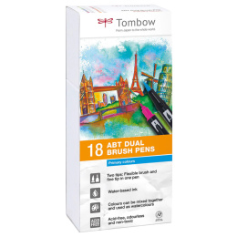 ABT Dual Brush pen 18-set Primary i gruppen Pennor / Konstnärspennor / Penselpennor hos Pen Store (101098)