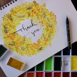 Gansai Tambi Akvarell 48-set i gruppen Konstnärsmaterial / Konstnärsfärger / Akvarellfärg / Akvarellfärg i kopp hos Pen Store (101261)