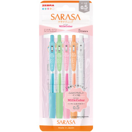 Sarasa Clip Milky 5-pack i gruppen Skapande & Hobby / Tekniker / Bullet Journaling hos Pen Store (102199)
