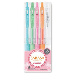 Sarasa Clip Milky 5-pack i gruppen Skapande & Hobby / Skapa / Bullet Journaling hos Pen Store (102199)