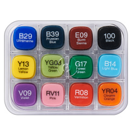 Classic 12-set Basic colors i gruppen Pennor / Konstnärspennor / Illustrationsmarkers hos Pen Store (103255)