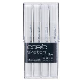 Sketch 12-set CG Cool Grey i gruppen Pennor / Konstnärspennor / Illustrationsmarkers hos Pen Store (103311)