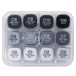 Classic 12-set Cool Gray i gruppen Pennor / Konstnärspennor / Illustrationsmarkers hos Pen Store (103317)