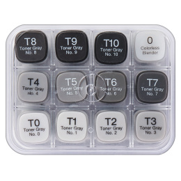 Classic 12-set Toner Gray i gruppen Pennor / Konstnärspennor / Illustrationsmarkers hos Pen Store (103318)