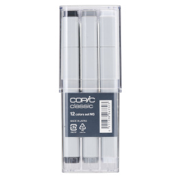 Classic 12-set Neutral Gray i gruppen Pennor / Konstnärspennor / Illustrationsmarkers hos Pen Store (103319)