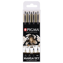 Pigma Sepia Manga 4-set i gruppen Pennor / Skriva / Gelpennor hos Pen Store (103540)