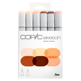 Sketch 6-pack Skin Tones i gruppen Pennor / Konstnärspennor / Tuschpennor hos Pen Store (103860)