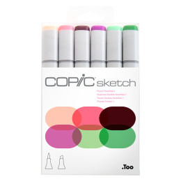 Sketch 6-pack Floral Favourites 1 i gruppen Pennor / Konstnärspennor / Illustrationsmarkers hos Pen Store (103862)