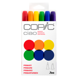 Ciao 6-pack Primary i gruppen Pennor / Konstnärspennor / Illustrationsmarkers hos Pen Store (103865)