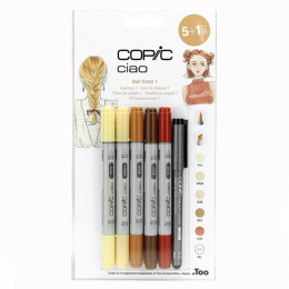 Ciao 5+1 Fineliner Hair Tones 1 i gruppen Pennor / Konstnärspennor / Illustrationsmarkers hos Pen Store (103868)