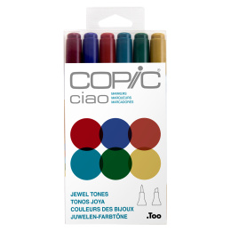 Ciao 6-pack Jewel Tones i gruppen Pennor / Konstnärspennor / Illustrationsmarkers hos Pen Store (103870)