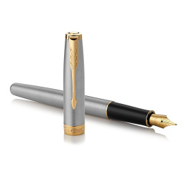 Sonnet Steel/Gold Reservoar Fine i gruppen Pennor / Fine Writing / Reservoarpennor hos Pen Store (104700)