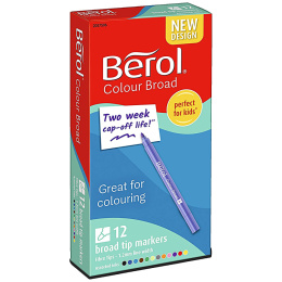 Colour Broad Tip 12-pack (3 år+) i gruppen Kids / Barnpennor / Tuschpennor för barn  hos Pen Store (104845)