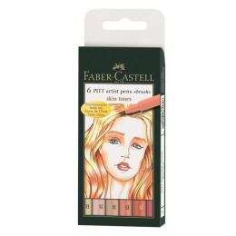 PITT Artist Brush 6-set Light Skin Tones i gruppen Pennor / Konstnärspennor / Penselpennor hos Pen Store (105848)
