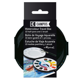 Campus Watercolor Travel Box i gruppen Konstnärsmaterial / Konstnärsfärger / Akvarellfärg / Akvarellfärg i kopp hos Pen Store (106245)