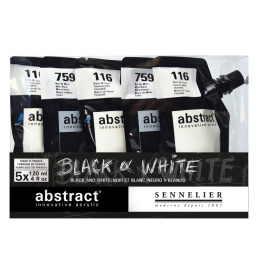 Abstract Akrylfärg Black & White i gruppen Konstnärsmaterial / Konstnärsfärger / Akrylfärg hos Pen Store (106258)