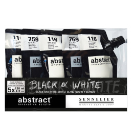 Abstract Akrylfärg Black & White i gruppen Konstnärsmaterial / Färger / Akrylfärg hos Pen Store (106258)