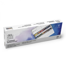 Cotman Akvarellfärg Sketchers Metal Box 24 ½ - koppar i gruppen Konstnärsmaterial / Färger / Akvarellfärg hos Pen Store (107244)