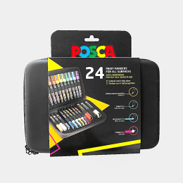 Marker 24-set Rubbercase i gruppen Pennor / Konstnärspennor / Illustrationsmarkers hos Pen Store (110396)