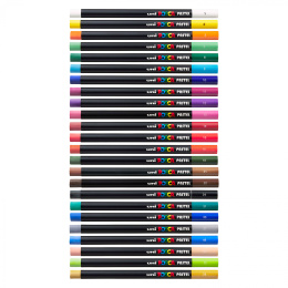 Posca Pastel pastellkritor 24-set i gruppen Konstnärsmaterial / Färger / Pastell hos Pen Store (110411)