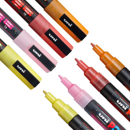 Posca PC-3M Glitter Red tones 4-set i gruppen Pennor / Konstnärspennor / Illustrationsmarkers hos Pen Store (110416)