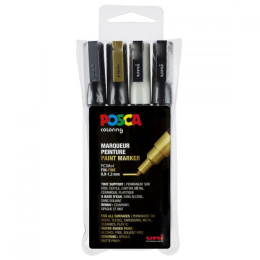 Posca PC-3M Metallic 4-set i gruppen Pennor / Konstnärspennor / Illustrationsmarkers hos Pen Store (110421)