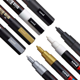 Posca PC-3M Metallic 4-set i gruppen Pennor / Konstnärspennor / Illustrationsmarkers hos Pen Store (110421)