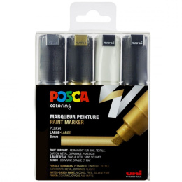 Posca PC-8K Metallic 4-set i gruppen Pennor / Konstnärspennor / Illustrationsmarkers hos Pen Store (110422)