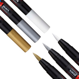 Posca Brush PCF-350 Metallic 3-set i gruppen Pennor / Konstnärspennor / Penselpennor hos Pen Store (110426)