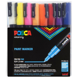 Posca PC-3M 16-set i gruppen Pennor / Konstnärspennor / Illustrationsmarkers hos Pen Store (110435)