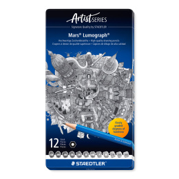 Mars Lumograph 12-set Design i gruppen Konstnärsmaterial / Kritor och blyerts / Grafit och blyerts hos Pen Store (110871)