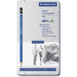 Mars Lumograph 12-set Sketching i gruppen Konstnärsmaterial / Kritor och blyerts / Grafit och blyerts hos Pen Store (110872)