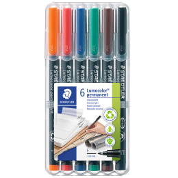 6-pack Lumocolor permanent Fine i gruppen Pennor / Märkning och kontor / Märkpennor hos Pen Store (110994)