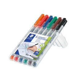 6-pack Lumocolor Non-permanent Medium i gruppen Pennor / Märkning och kontor / Märkpennor hos Pen Store (111035)