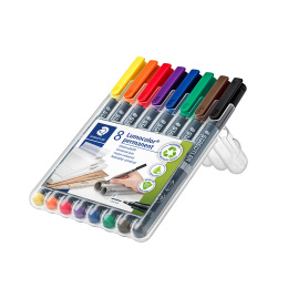 8-pack Lumocolor permanent Fine i gruppen Pennor / Märkning och kontor / Märkpennor hos Pen Store (111073)